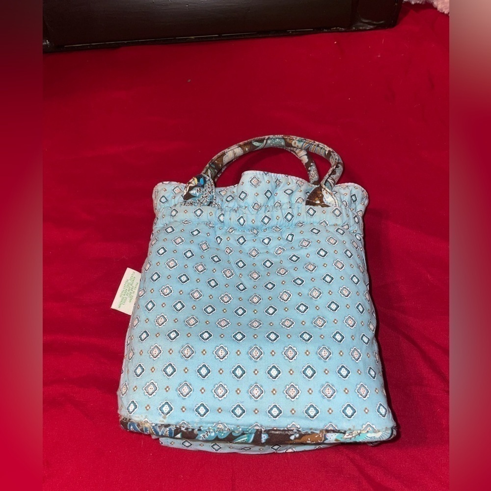 NWOT VERA BRADLEY BOHO RETIRED NON-ZIP JAVA BLUE/CHOCOLATE PAISLEY SMALL… - Picture 10 of 16